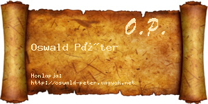 Oswald Péter névjegykártya